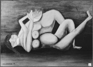 Rape (1961), by Malangatana. Image via U.S. National Archives and Records Administration.