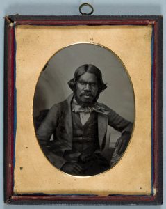 Aboriginal man of Poonindie. Ambrotype. By permission University of Bristol Library, Special Collections, Papers of Mathew Blagden Hale. DM130/239.